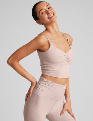 Spacedye Raise The Barre Shirred Cropped Tank